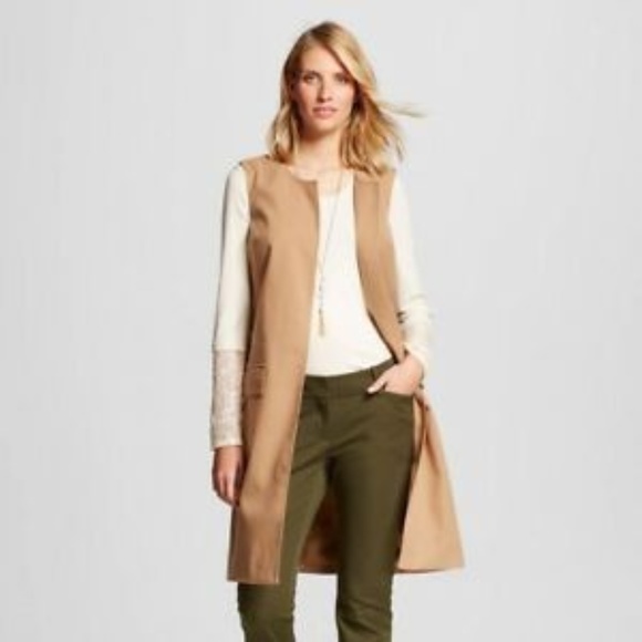 Merona Jackets & Blazers - Merona Structured Camel Duster Vest, Sz 4